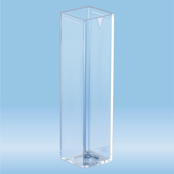 Cuvette, 4.2 ml, (HxW): 45 x 12 mm, PS, transparent, optical sides: 4