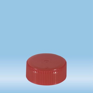Screw cap, red, suitable for tubes Ø 28 mm