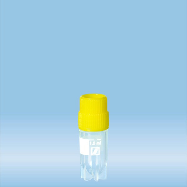 CryoPure tubes, 1.2 ml, QuickSeal screw cap, yellow