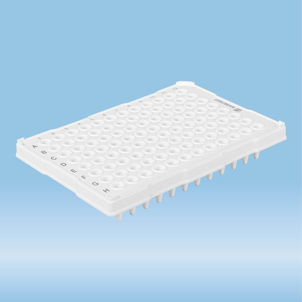 PCR plate half skirt, 96 well, white, High Profile, 200 µl, PCR Performance Tested, PP