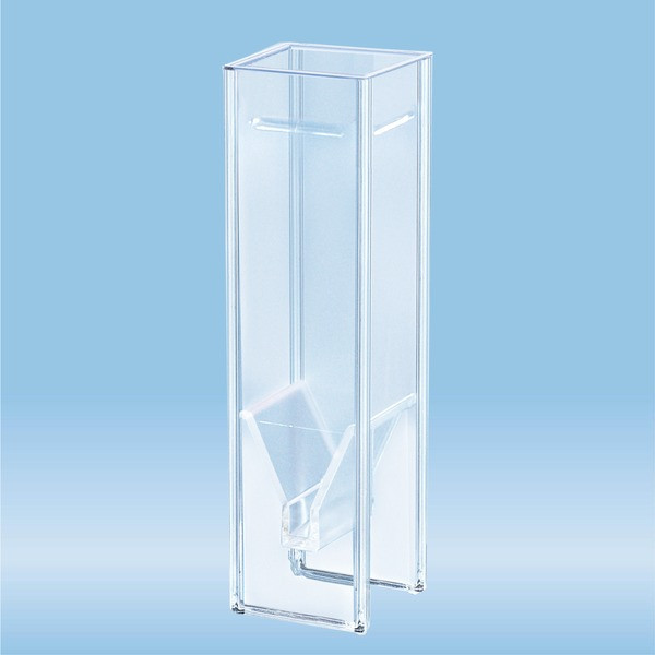 UV cuvette, 2 ml, (HxW): 45 x 12 mm, special plastic, transparent, optical sides: 2