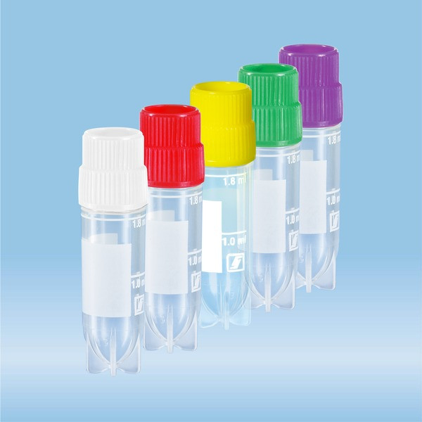 CryoPure tubes, 2 ml, QuickSeal screw cap, colour mix