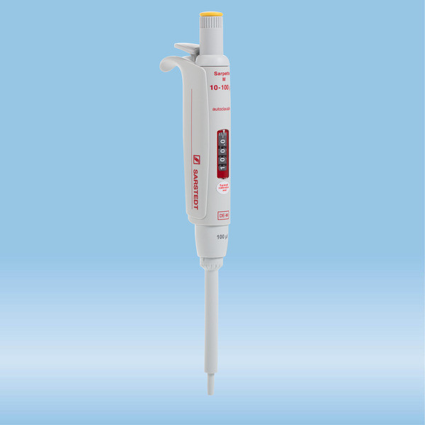 Sarpette® M, single-channel, variable, 10 µl - 100 µl, yellow, 1 piece(s)/case