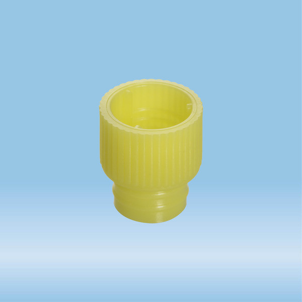 Push cap, yellow, suitable for tubes Ø 12 mm